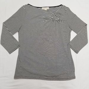 Michael Kors Supima Cotton Striped Top